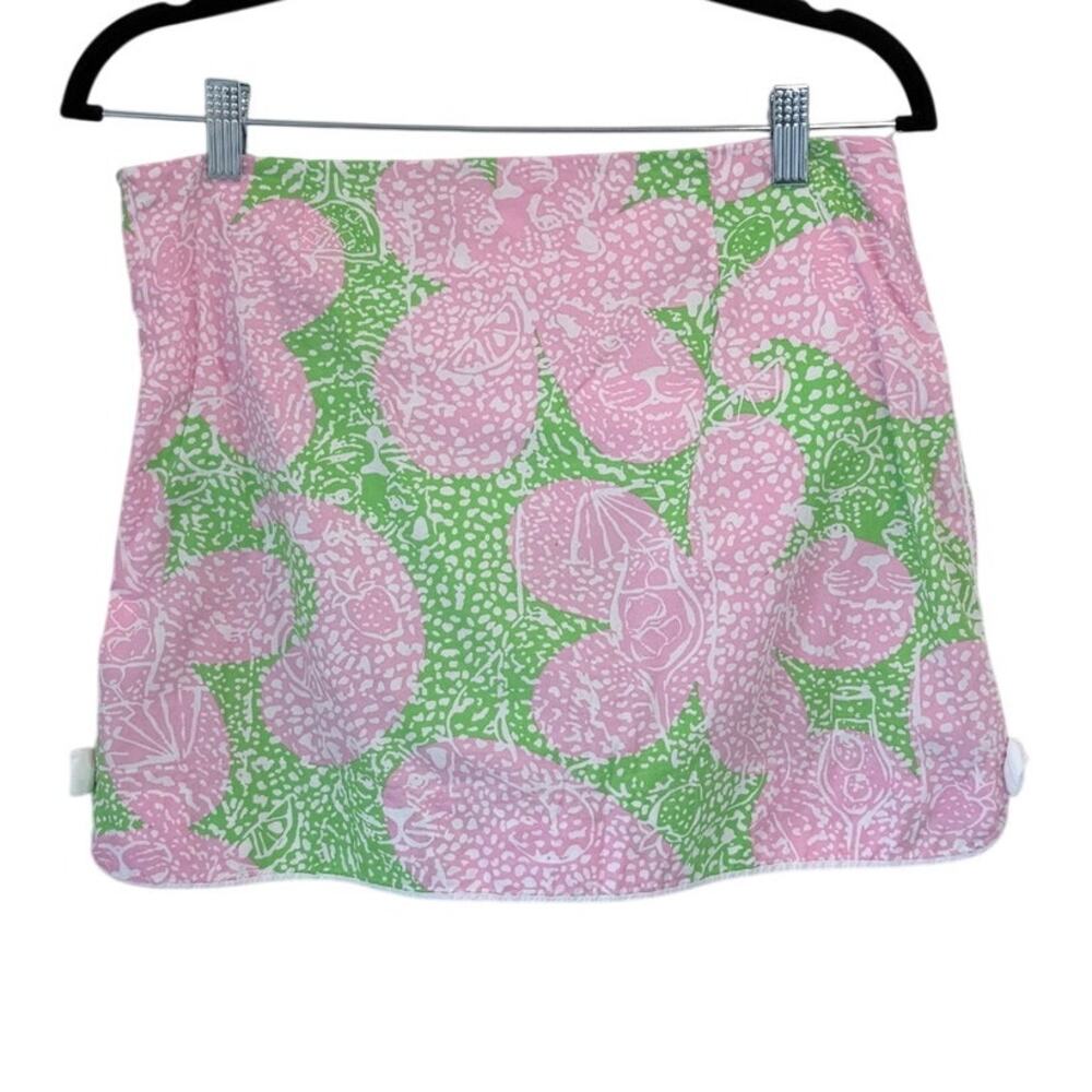Lilly Pulitzer Cosette Limeade Pink Green Mini Skort Size 6 - Picture 3 of 8
